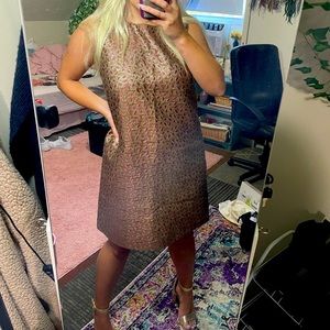 Red Valentino Shift Dress Metallic